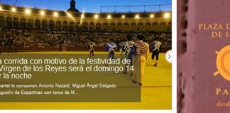 Anuncio oficial de la corrida para la noche del 14 de agosto a día de hoy en la web de la empresa.